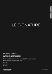 LG WD205CK Owners Manual