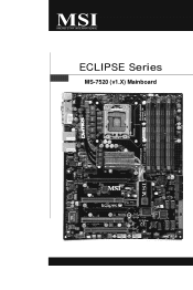 MSI Eclipse SLI User Guide