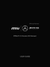 MSI Stealth 16 Mercedes-AMG Motorsport User Manual