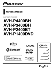 Pioneer AVH-P3400BH Owner's Manual