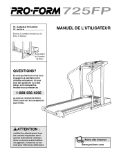 ProForm 725 Fp Treadmill Canadian French Manual