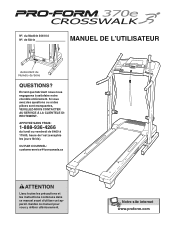 ProForm Crosswalk 370e Treadmill Canadian French Manual