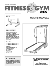 ProForm Fitness Gym E16 Uk Manual