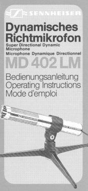 Sennheiser MD 402 LM Instructions for Use
