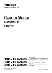 Toshiba 24HV10UM Owners Manual