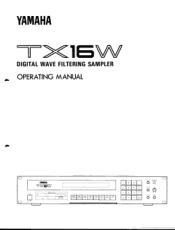Yamaha TX16W Owner's Manual (image)