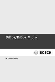 Bosch DB18C3050R2 Operation Manual
