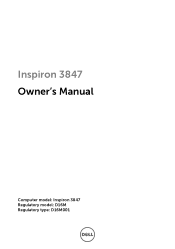 Dell Inspiron Desktop 3847 Inspiron 3847 Owners Manual