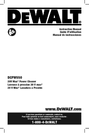 Dewalt DCPW550B Instruction Manual