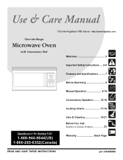 Frigidaire MWV150KB Complete Owner's Guide (English)