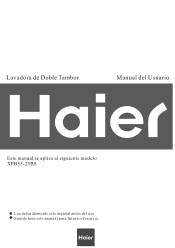 Haier XPB55-23BS User Manual