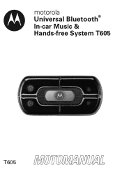 Motorola T600 T605 - User Guide