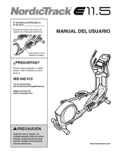 NordicTrack E 11.5 Elliptical Spanish Manual