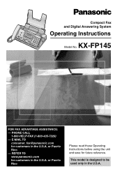 Panasonic KX FP145 Fax Machine