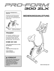 ProForm 300 Zlx Bike German Manual