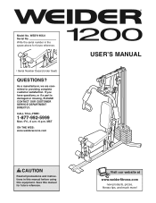 Weider 1200 User Manual