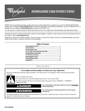 Whirlpool GU3600XTVB Owners Manual