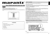 Marantz SR9600XM SR9600XM User Manual