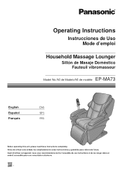 Panasonic EP-MA73-T EP-MA73KU Owner's Manual (English)