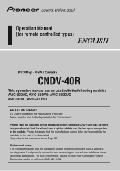 Pioneer CNDV-40R Operation Manual