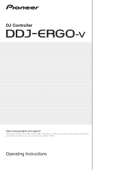 Pioneer DDJ-ERGO Operating Instructions