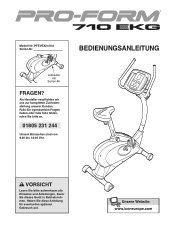 ProForm 710 Ekg Exercise Bike German Manual