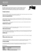 Sony RDP-T50IPN Marketing Specifications