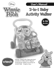 Vtech Winnie the Pooh 2-in-1 Baby Activity Walker User Manual