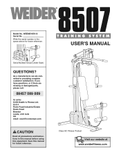 Weider 8507 User Manual