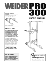 Weider Pro 300 English Manual