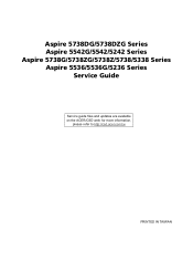 Acer Aspire 5542 Acer Aspire 5542 Notebook Series Service Guide