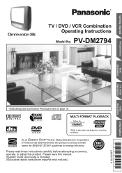 Panasonic PVDM2794 PVDM2794 User Guide