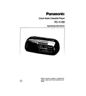 Panasonic RC-X160 Operating Instructions