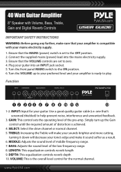 Pyle PGTAMPL150 Instruction Manual