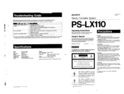 Sony PS-LX110 Users Guide