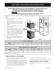 Electrolux E30SO75FPS Installation Instructions