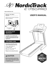 NordicTrack C 1750 Pro Treadmill English Manual