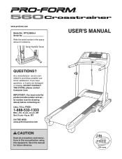 ProForm 560 Cross Trainer Treadmill English Manual