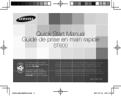 Samsung ST600 Quick Guide (easy Manual) (ver.1.0) (English, French, Spanish)