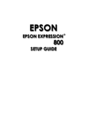 Epson Expression 800 User Setup Information