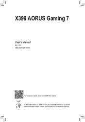 Gigabyte X399 AORUS Gaming 7 Users Manual