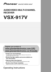 Pioneer 917V-K Owner's Manual