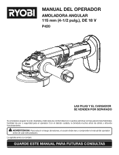 Ryobi P420 Spanish Manual