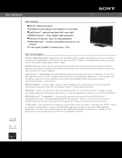 Sony KDL-32EX400 Marketing Specifications