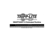 Tripp Lite SMART500RT1U Runtime Chart for UPS Model SMART500RT1U