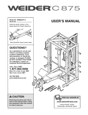 Weider C 875 English Manual