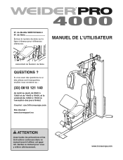 Weider Pro 4000 French Manual
