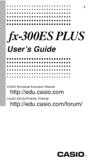 Casio FX300ES Operating Guide