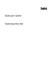 Lenovo ThinkPad Edge E520 (Italian) User Guide