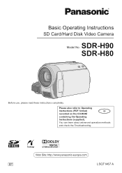 Panasonic SDR-H90K Operating Instructions